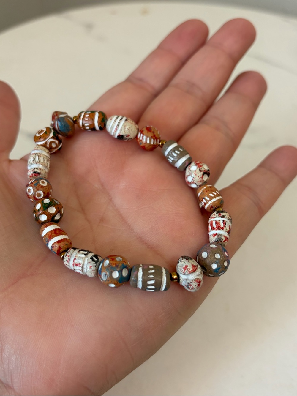 Colorful Hand Crafted Stone Beaded Bracelet - Picture 5 of 6